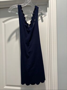 J. Crew Factory Navy Scalloped Active Dress